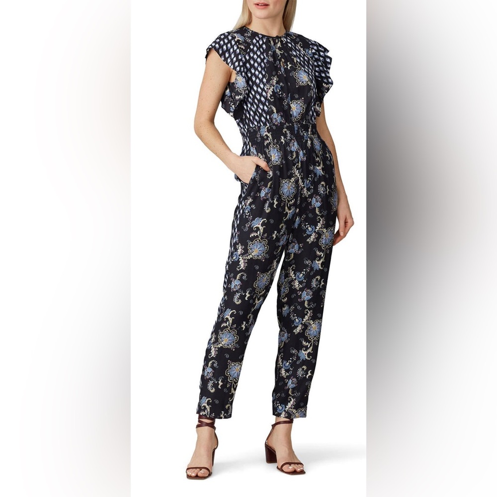 Rebecca Taylor Paisley Printed Jumpsuit-size 6